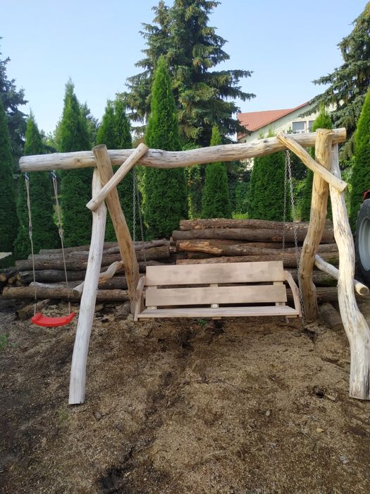 Huśtawka ogrodowa dębowa