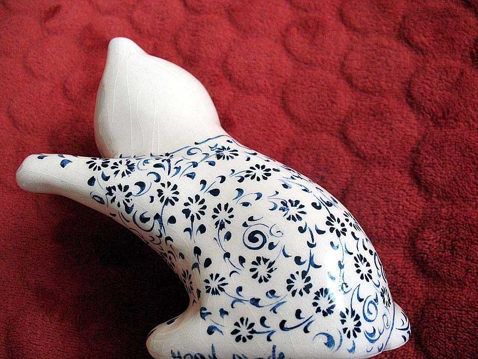 Kot - bliskowschodnia figurka ręcznie robiona - ceramika-12 x13 x10 cm