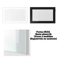 Portas IKEA besta glassvik vidro alumínio