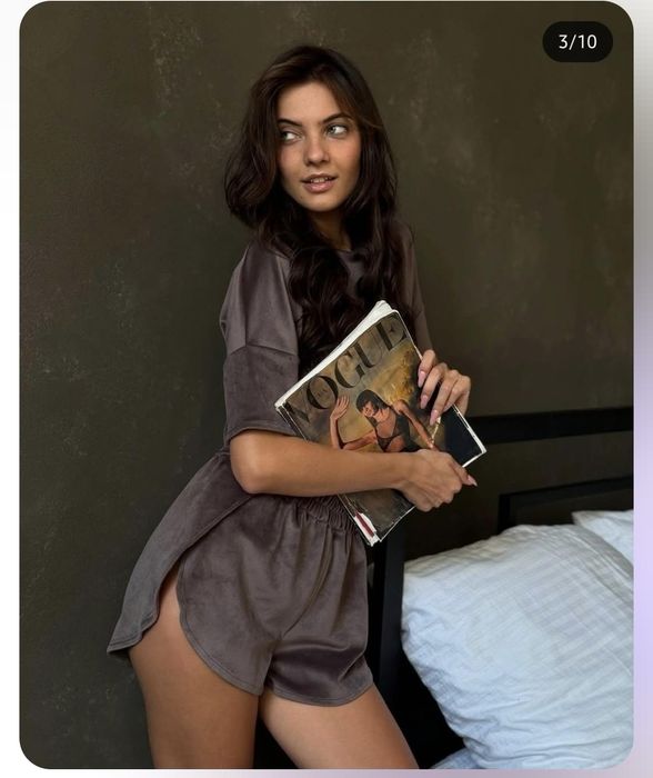 Жіноча піжама НОВА s розміру шоколадний колір