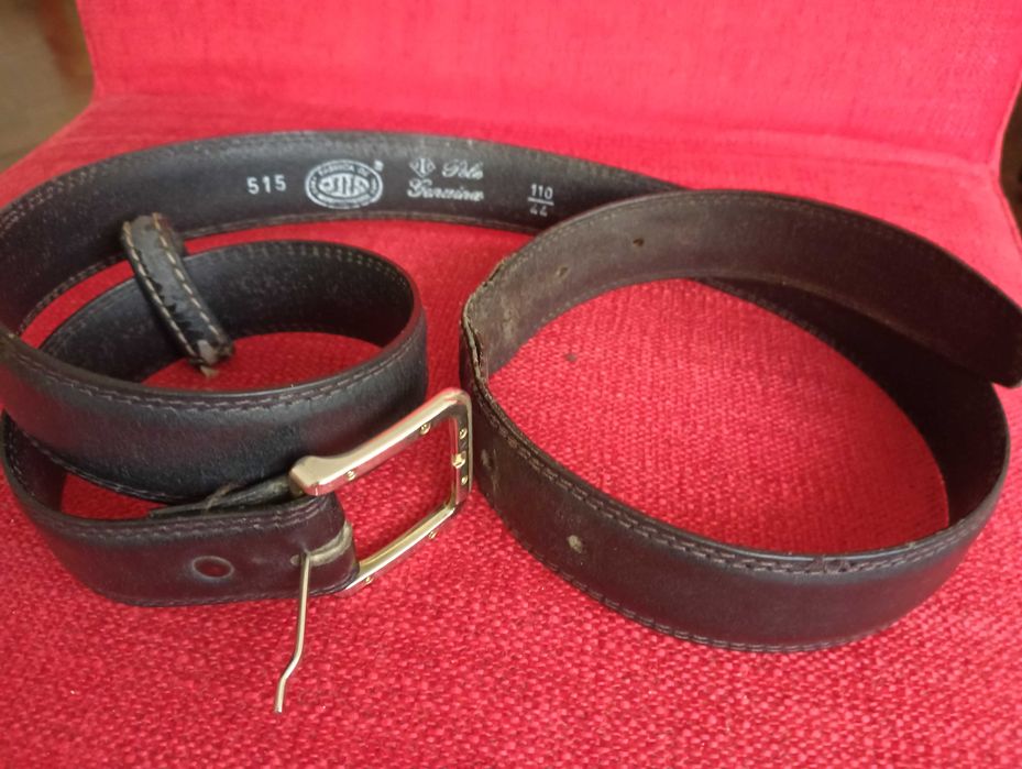 Cintos em pele para homem cor preto  tam. 110-44 - 2 cintos