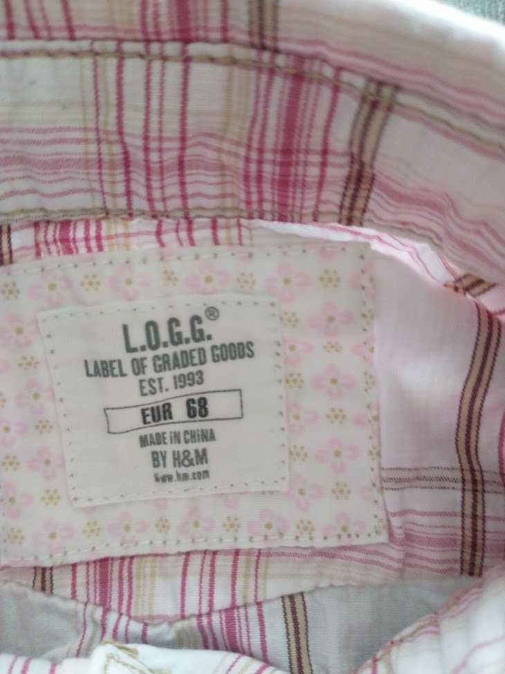 H&M - L.O.G.G. - Elegancka koszula w kratę dla dziewczynki - R. 68