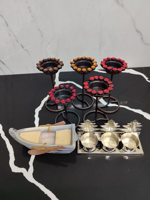 Conjunto de 7 castiçais