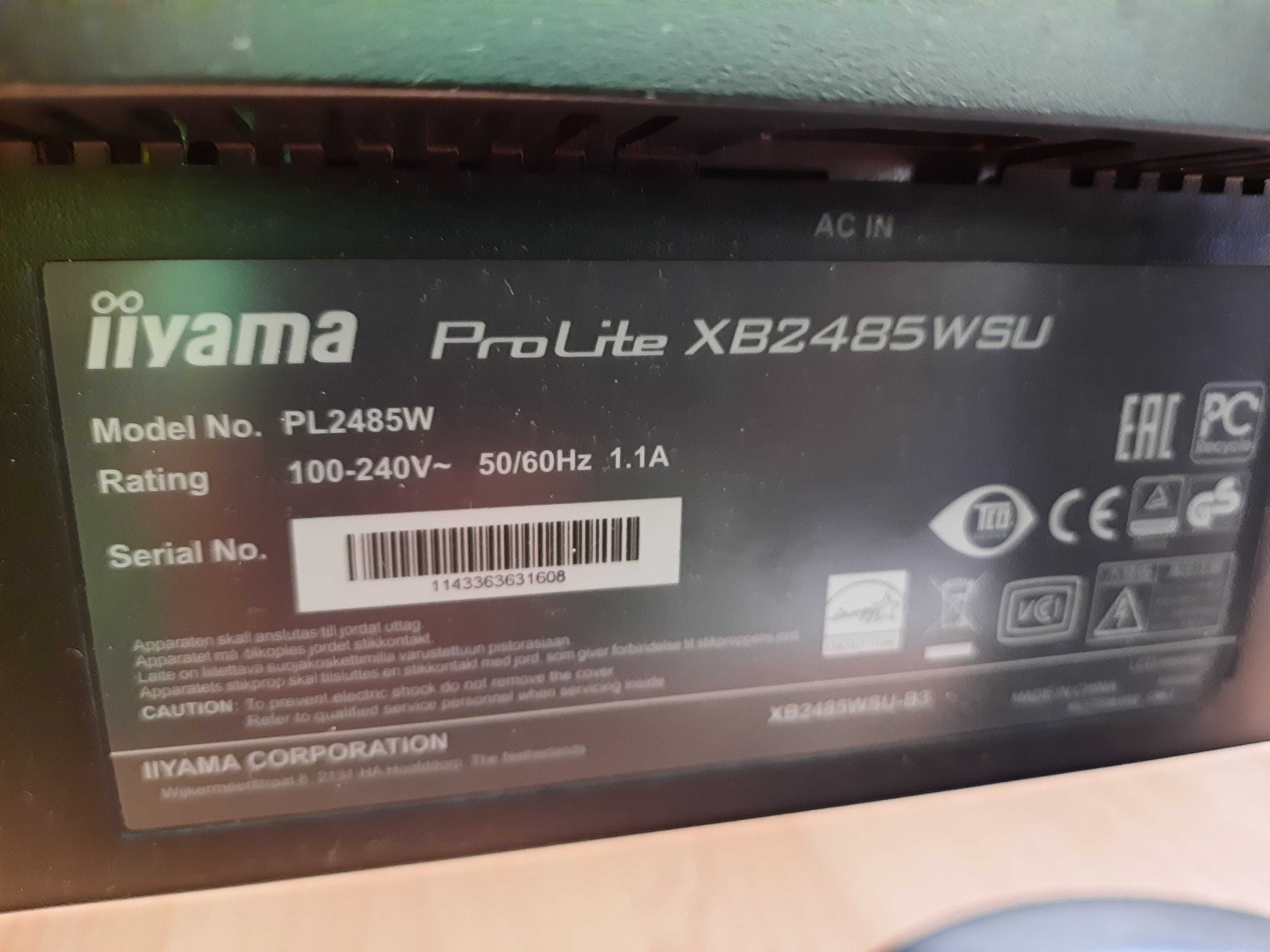 Monitor 24" iiyama Pro lite XB2485WSU