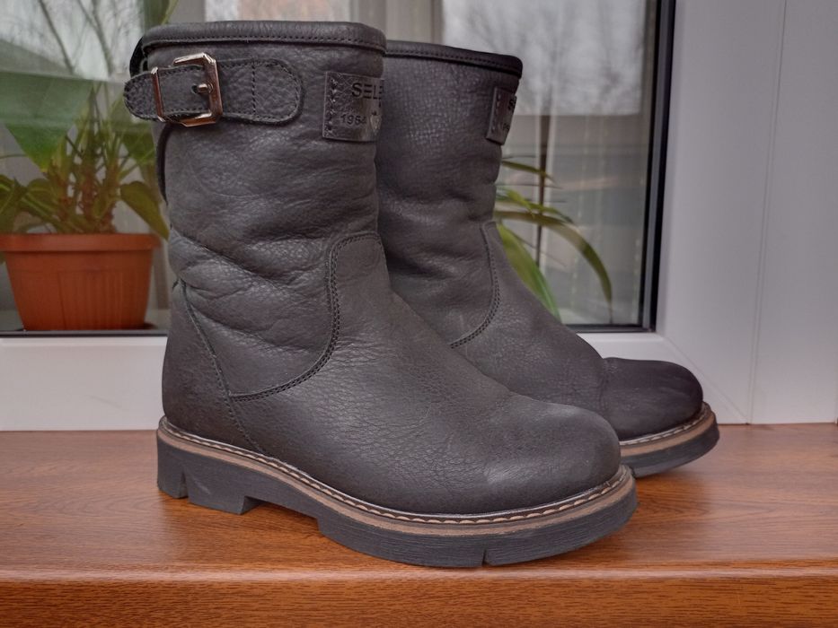 Сапоги нубуковые Selesta, сапожки, уги, полусапожки стелька 23.4 см