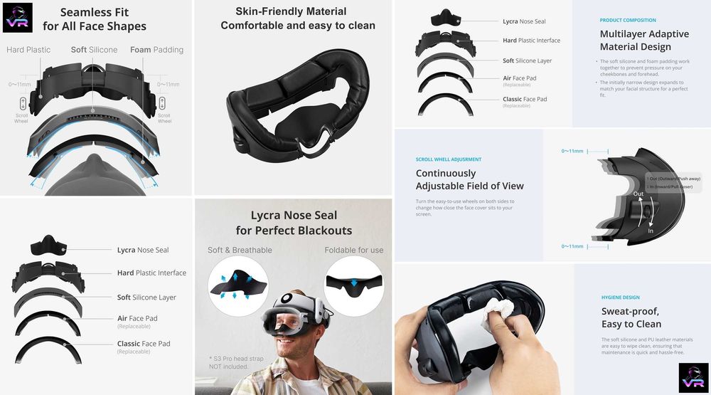 ‼️BOBOVR F3 Facial Interface META Quest 3 лицьова накладка Oculus