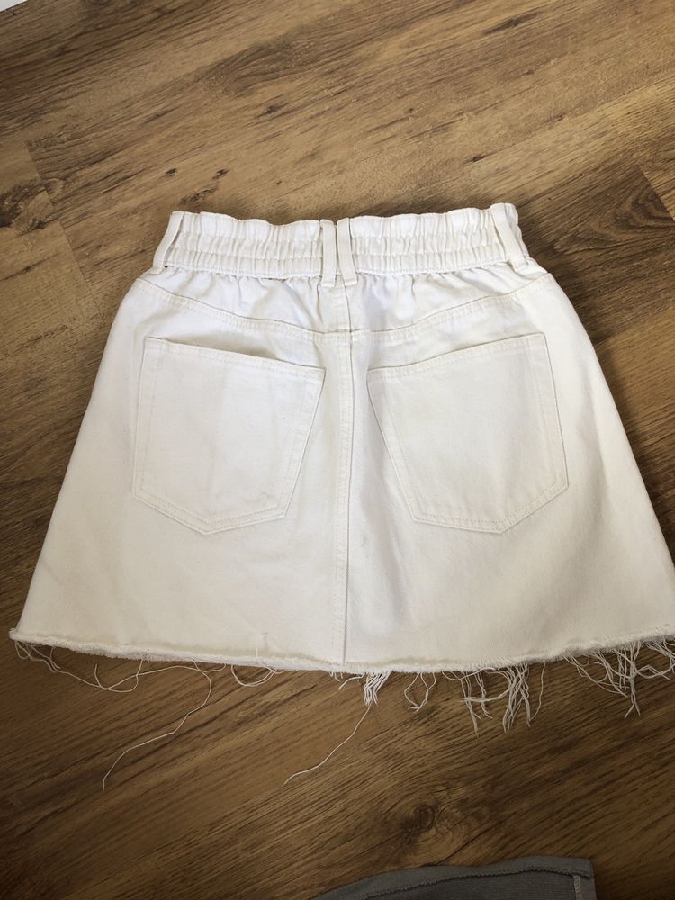 Spódniczka biała jeansowa Zara 164