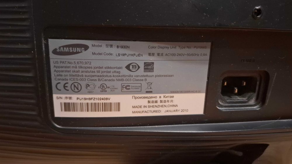 Monitor Samsung B1930N