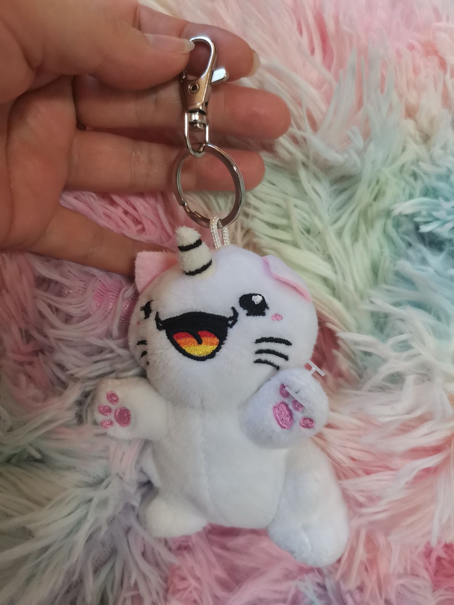 Pummel unicorn słodka maskotka brelok kotorożec kot jednorożec