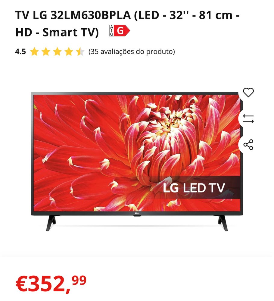 LG Samart TV LED - 32'' - 81 cm - HD