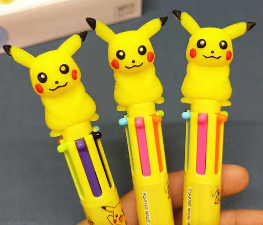 Długopis wielokolorowy z Pikachu Pokemon do szkoły