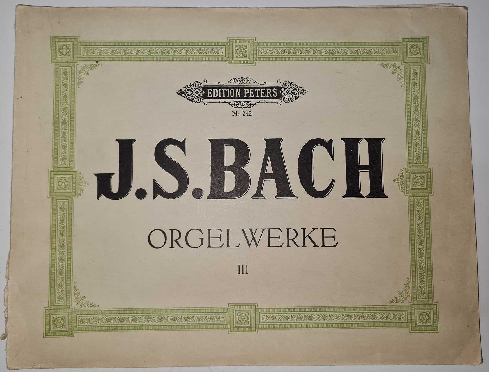 J.S. Bach - Orgelwerke III 3 Peters Organy