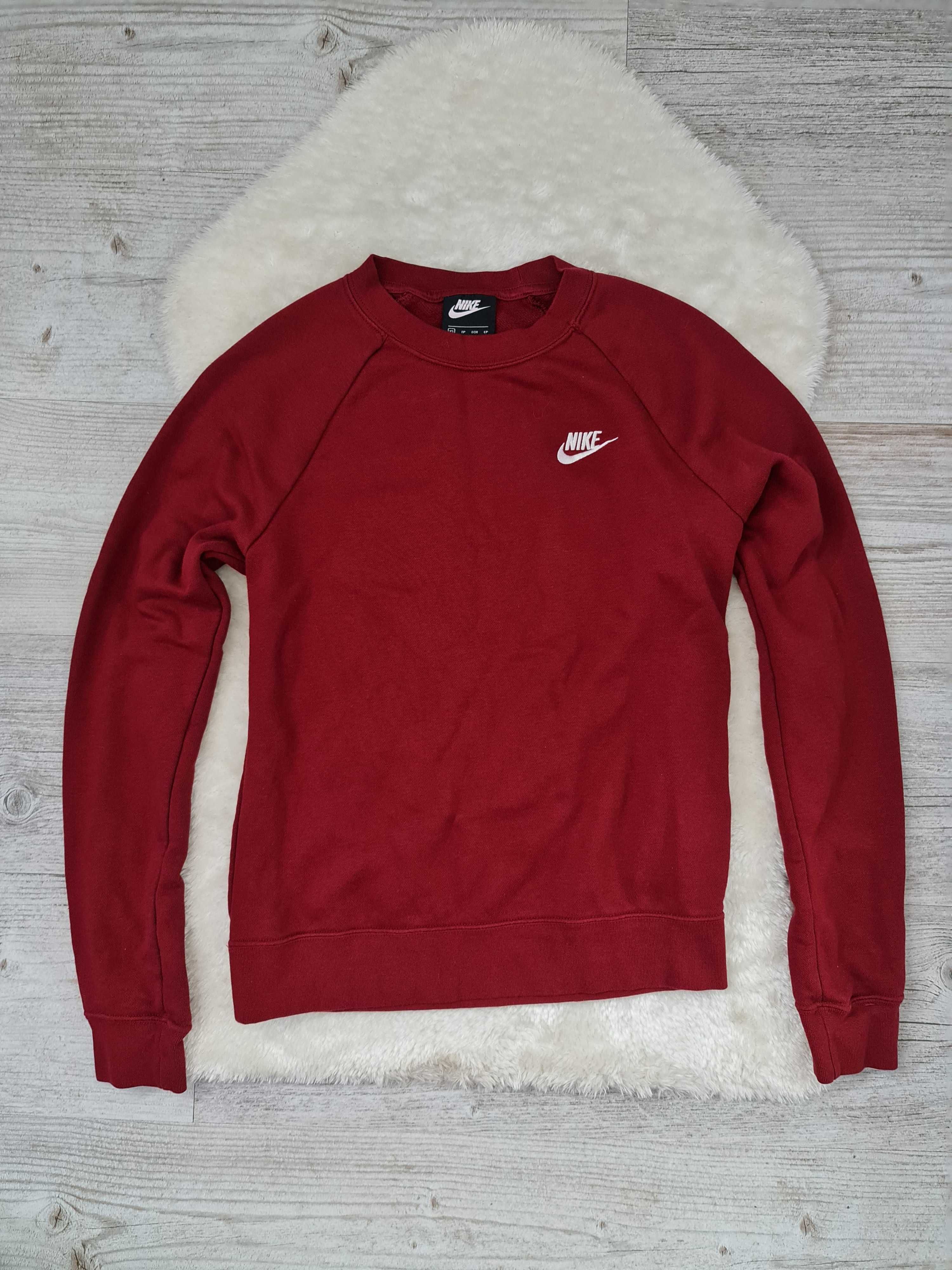 Bluza Nike Swoosh Logo Rozmiar XS / S burgundowa crewneck Oryginalna