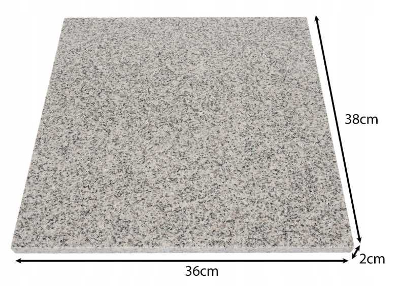 Kamień do Pizzy 36x38 cm Łopatka Granitowy do Pieczenia Grilla Deska