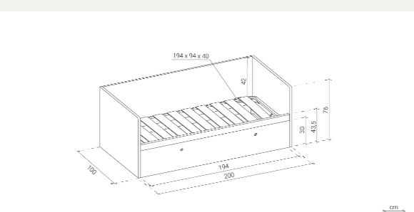 Cama com gaveta Kenay Home como nova!