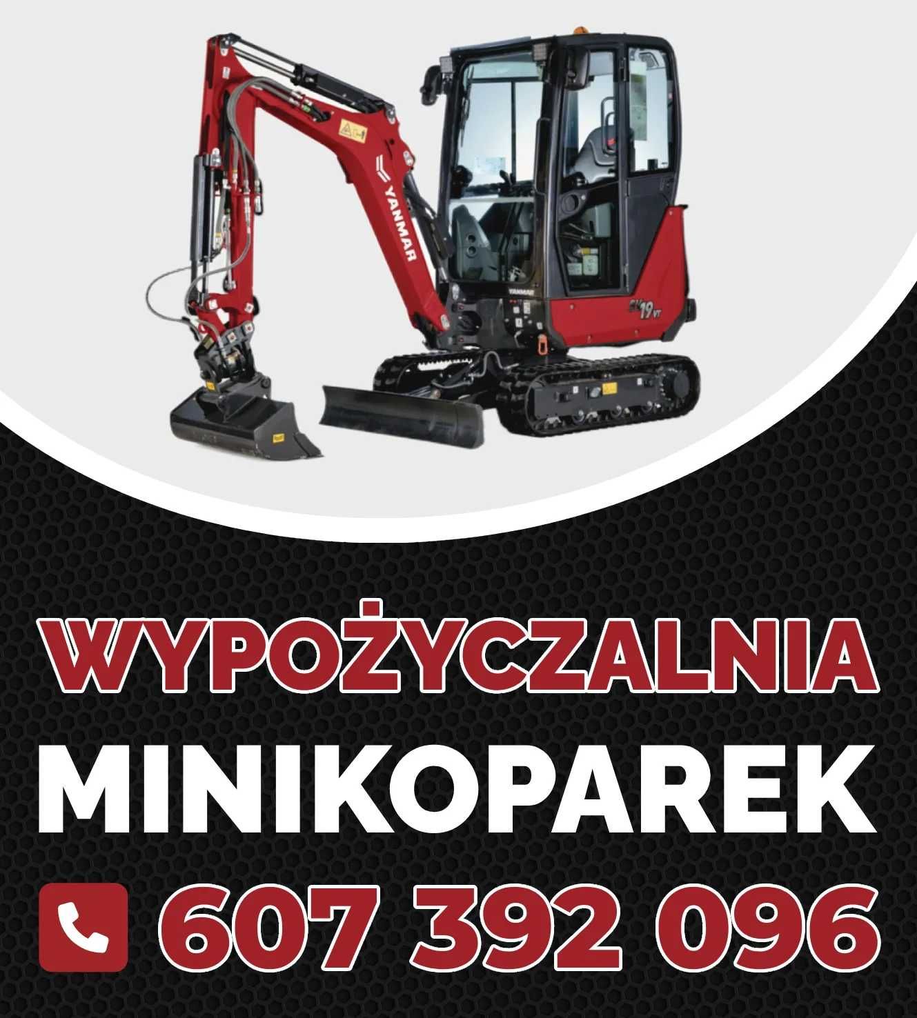 Wynajem Mini-koparem /Wypożyczalnia sprzętu budowlanego