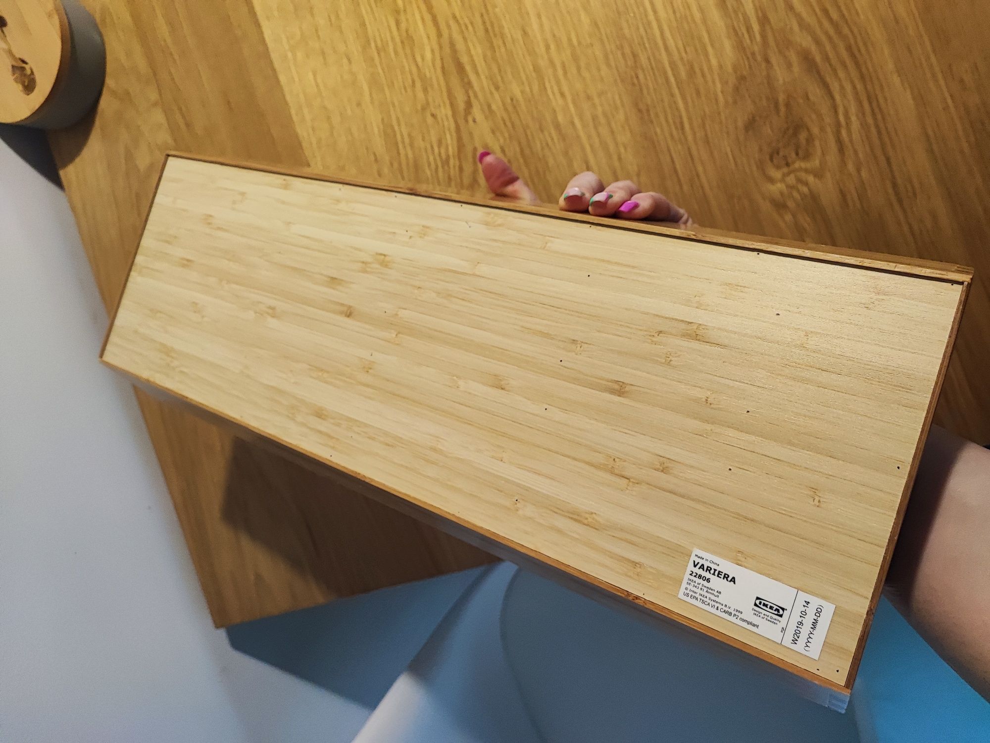 Organizer taca na noże IKEA bambus