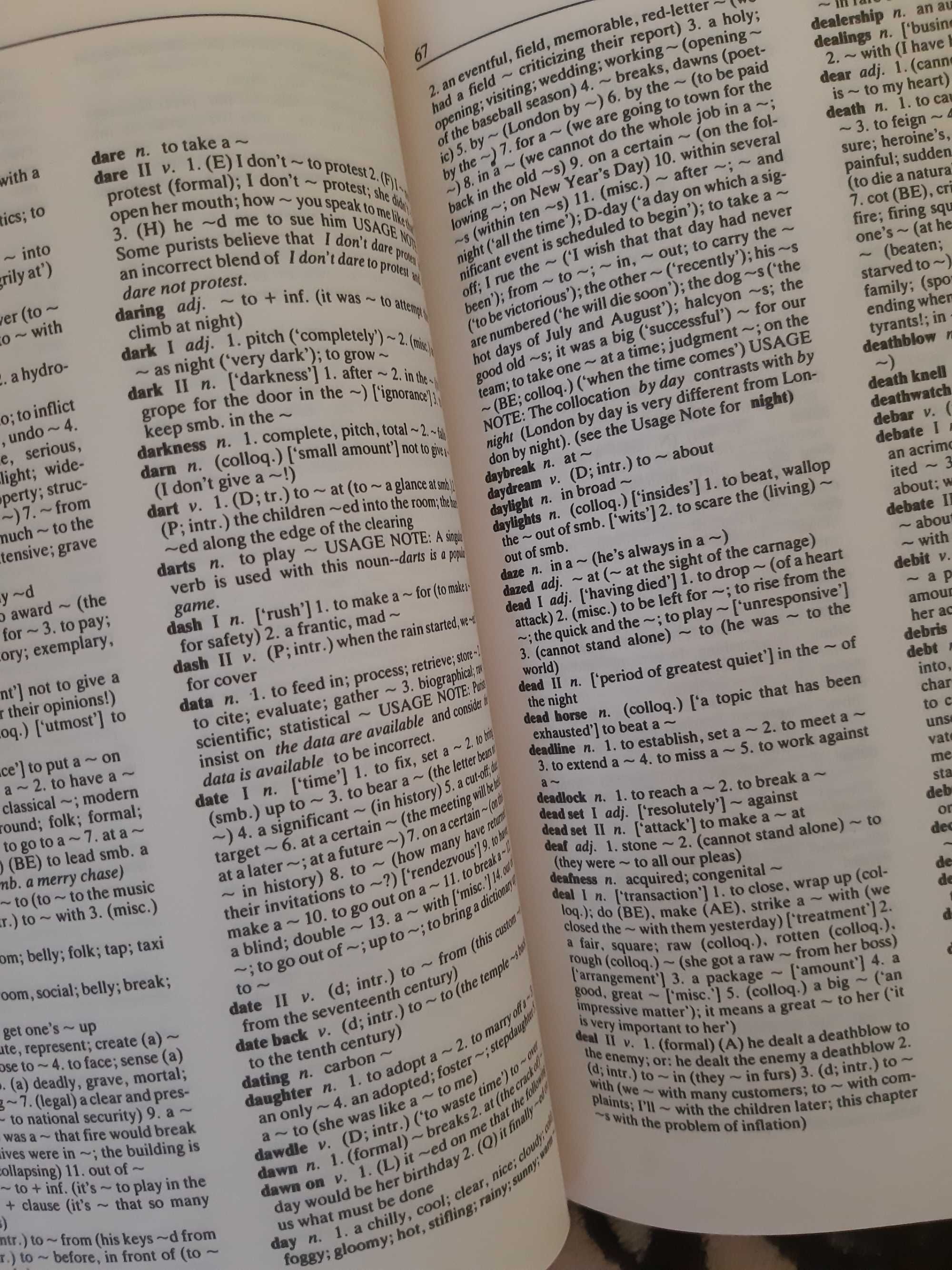 Combinatory dictionary of English