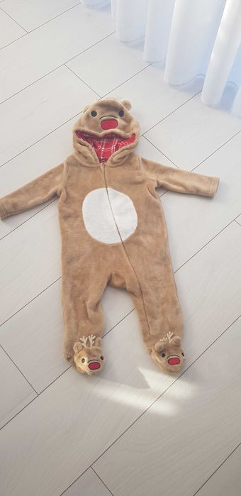 Pajac na Boże Narodzenie świąteczny renifer r.74