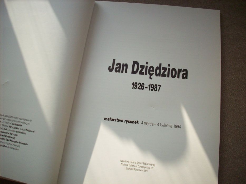 Jan Dziędziora, malarstwo rysunek, Zachęta 1994, katalog.