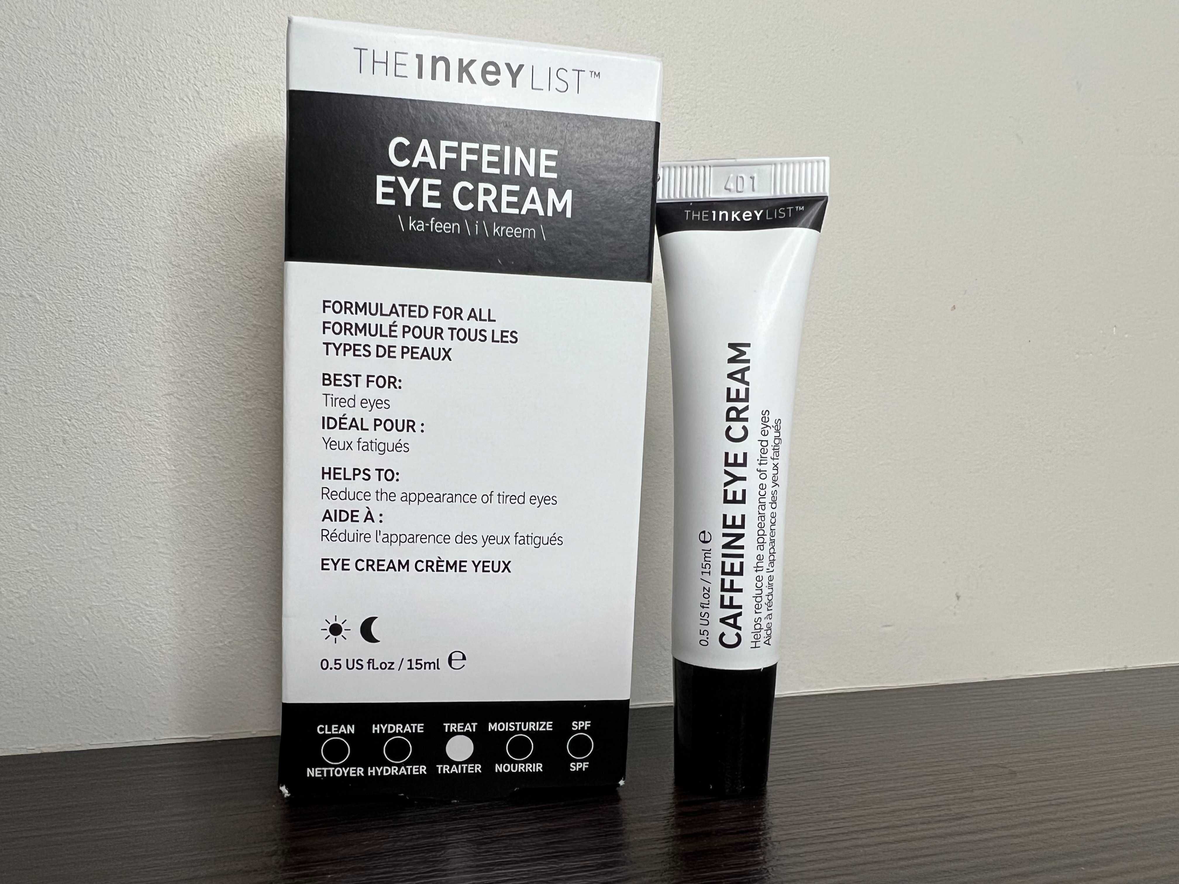 THE INKEY LIST caffeine EYE crea Krem pod oczy z kofeiną 15ml nowy