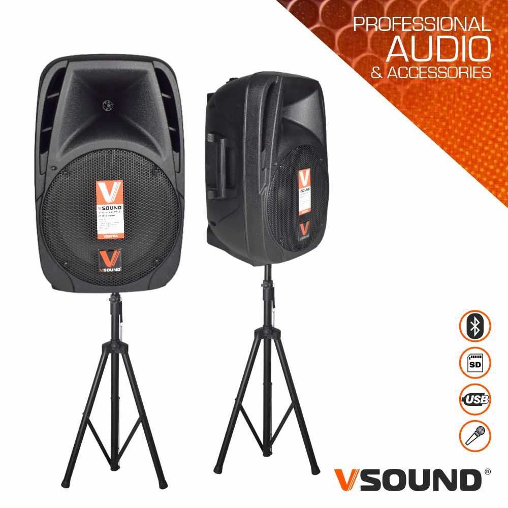 Conjunto coluna amplificada + coluna passiva 12", 800W