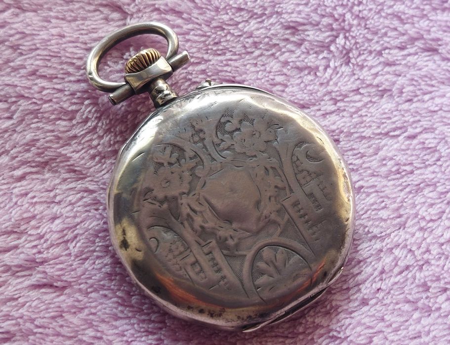 Relogio de bolso Prata "PAX" Swiss Made [42mm]  - 1900