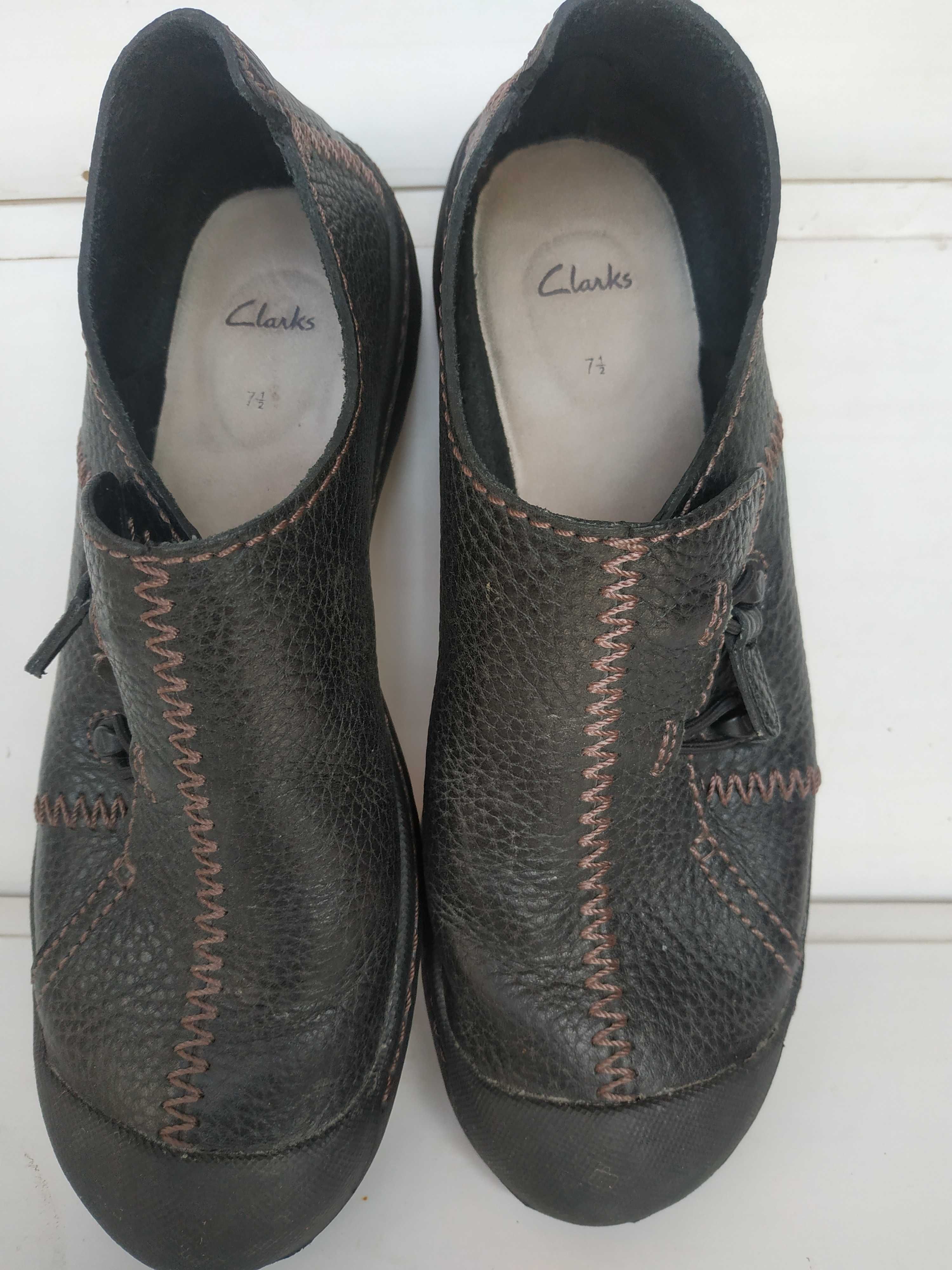 Clarks мокасины слипоны кожа 41,5р.