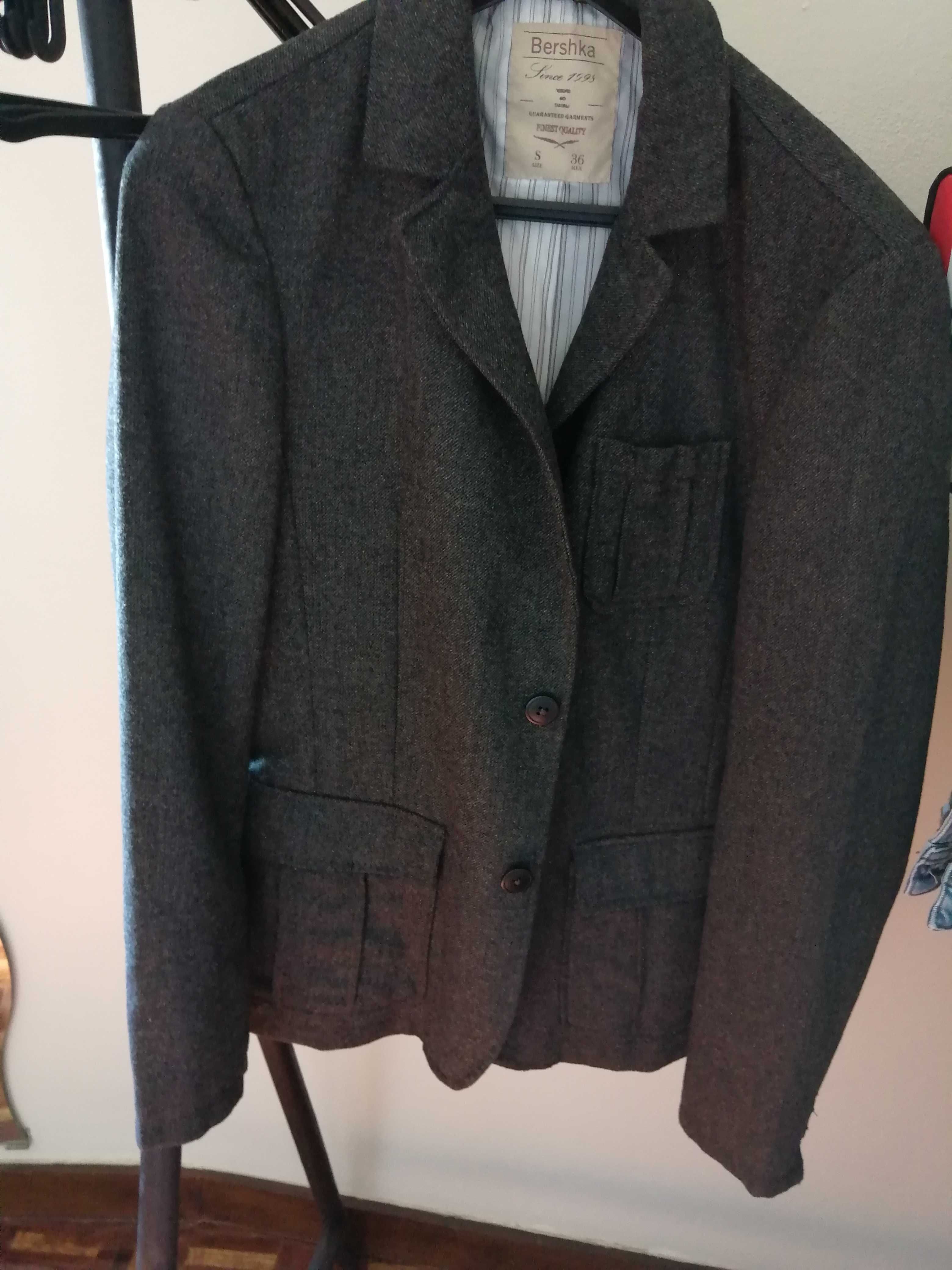 Blazer cinzento bershka