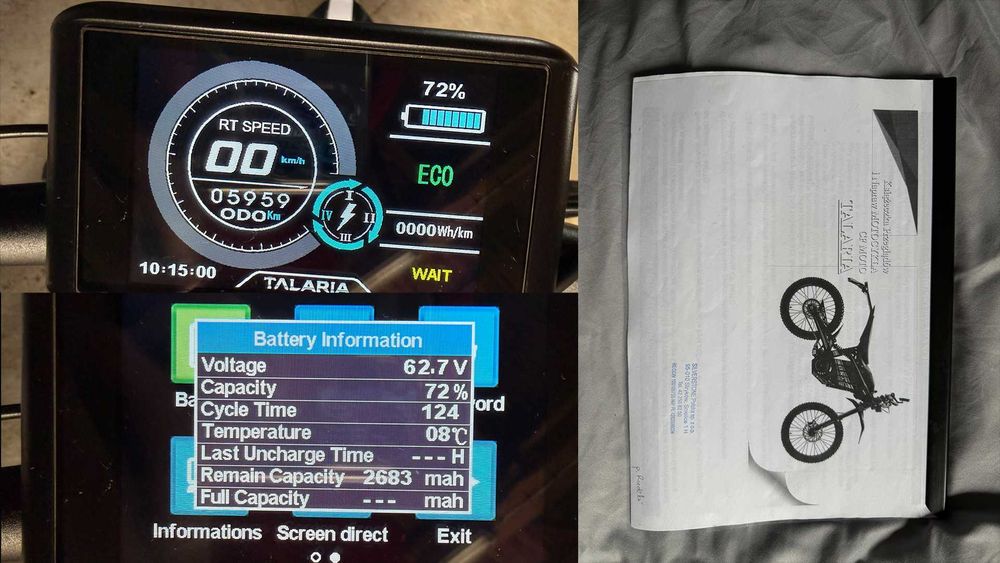 Talaria mx3 | Homologacja/Gwarancja