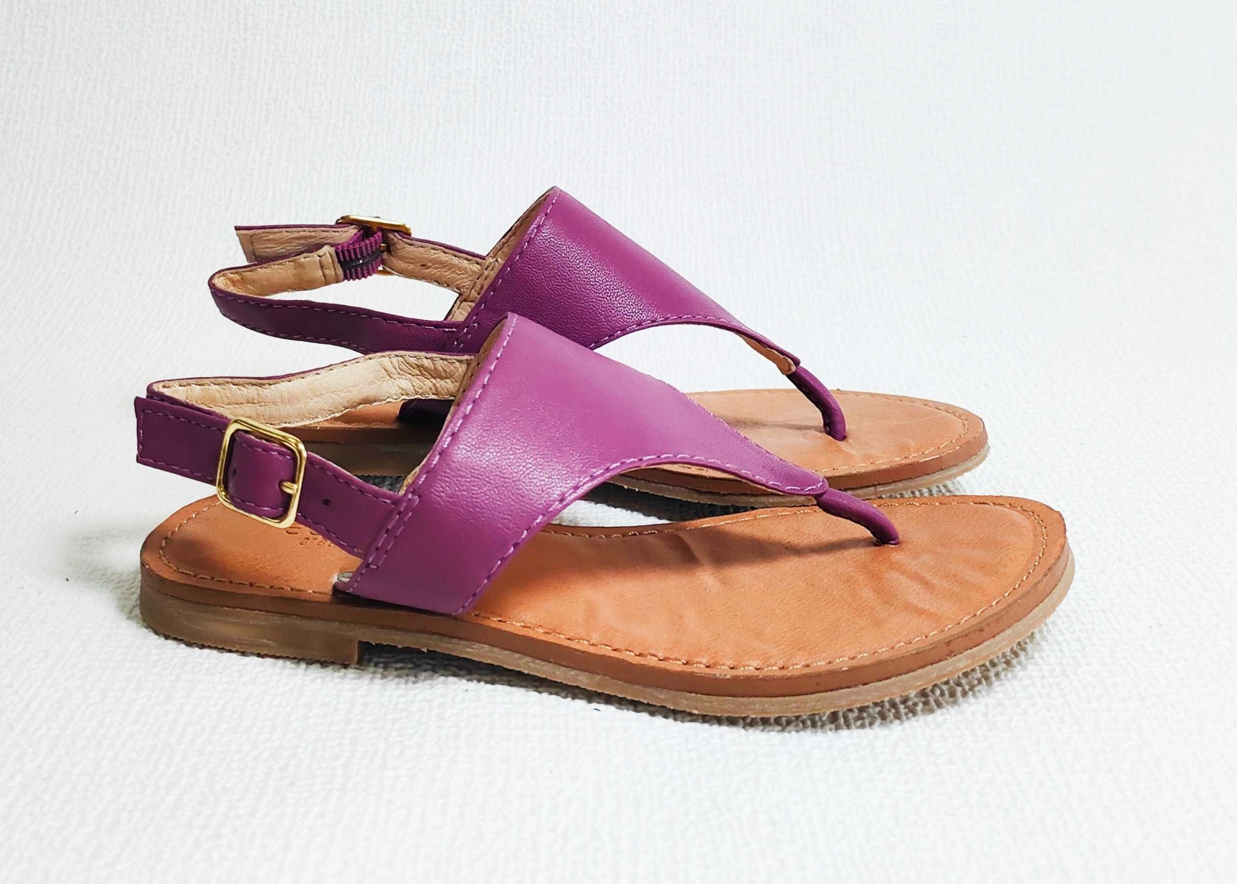 Sandały sandałki skórzane dla dziewczynki japonki LA REDOUTE 29 18 cm