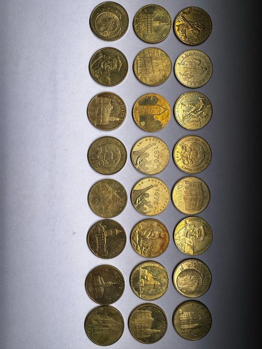 Zbiór monet kolekcjonerskich 2 zł PLN 145 sztuk OKAZJA