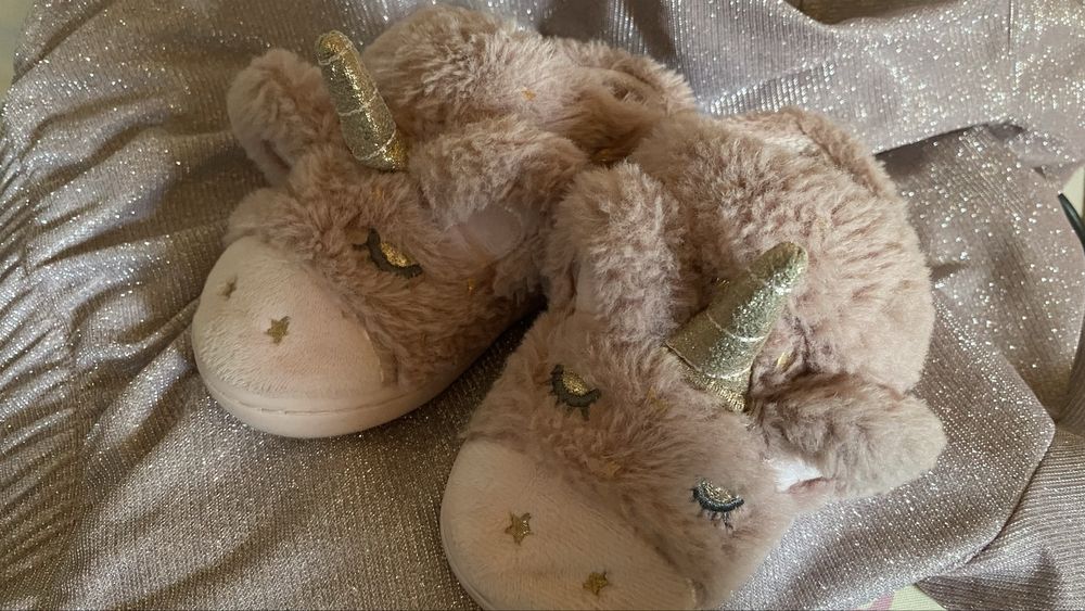 Тапочки єдинороги 24 розмір. Капці. Тапки для дівчинки. 14.5 см.