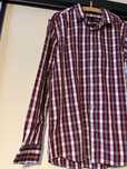Koszula męska Pako Lorente slim fit XL krata bordowa czerwona biała