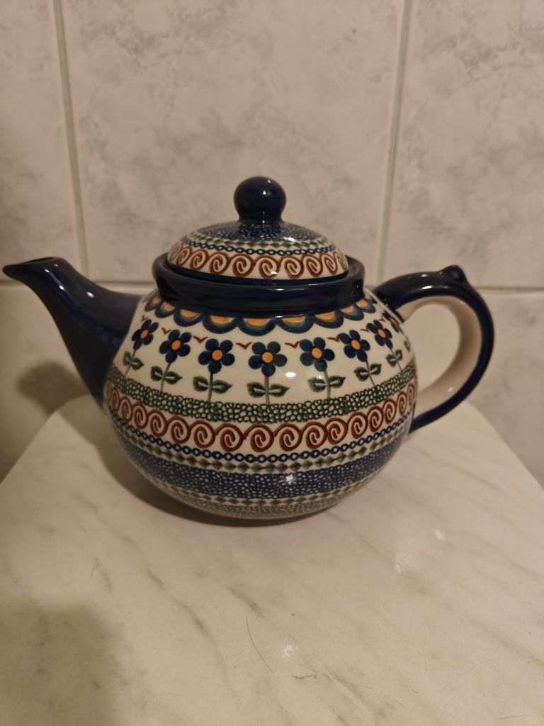 Czajnik/dzbanek/imbryk ceramiczny 1,5 litra - bolesławiec