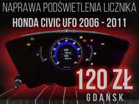 Naprawa 120zł podświetlenia licznik ( obrotomierz ) Honda Civic UFO