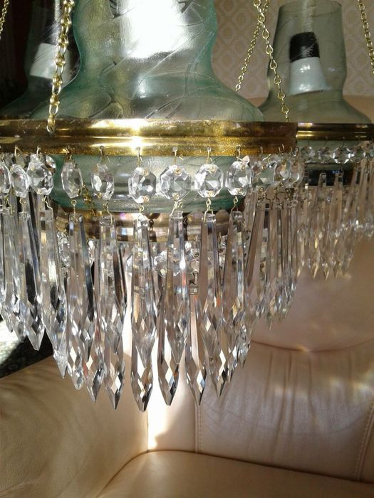 Люстра хрустальная Чехия без деффектов чистая