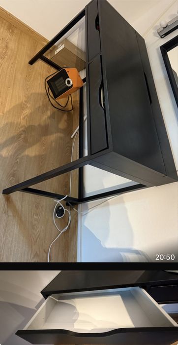 Secretária cor preta (100x48 cm)