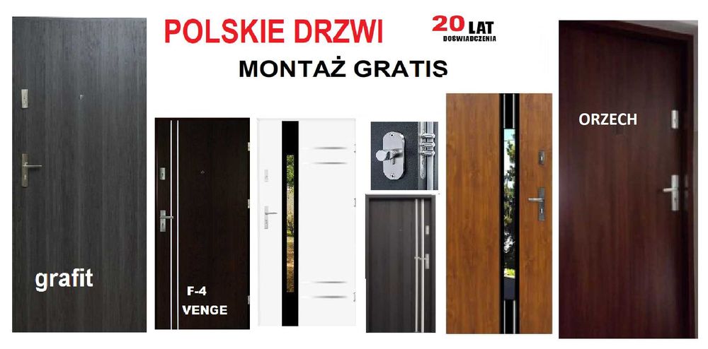 Drzwi  ZEWNĘTRZNE do mieszkań w BLOKU, z montażem-wewnątrzklatkowe
