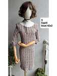 S biust 42x2 sukienka 60% cotton art deco knitwear dzianina