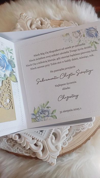 Pamiątka Chrztu Świętego w pudełku z okienkiem