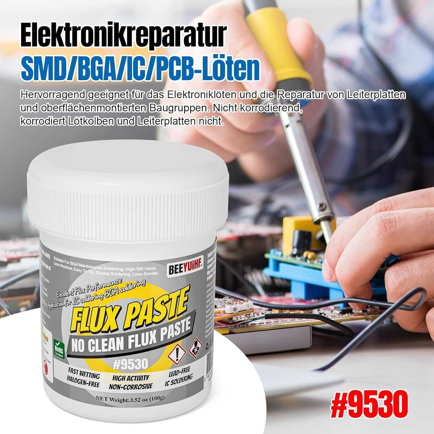 Flux Pasta lutownicza topnik BGA do lutowania elektroniki 100g