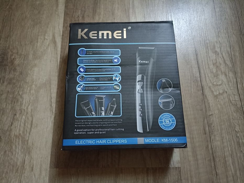 Машинка Kemei KM-1506 3в1 для стрижки волосся, бороди, вуха, носа.