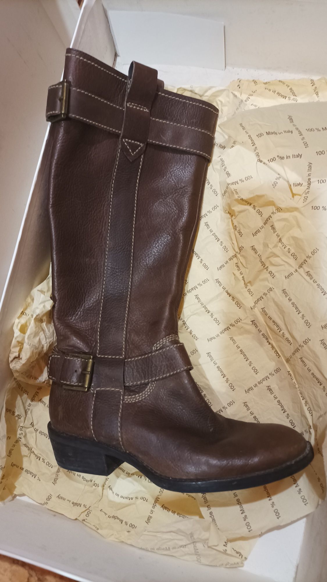 Buty kozaki Ecco 36 skóra skórzane sexy piękne