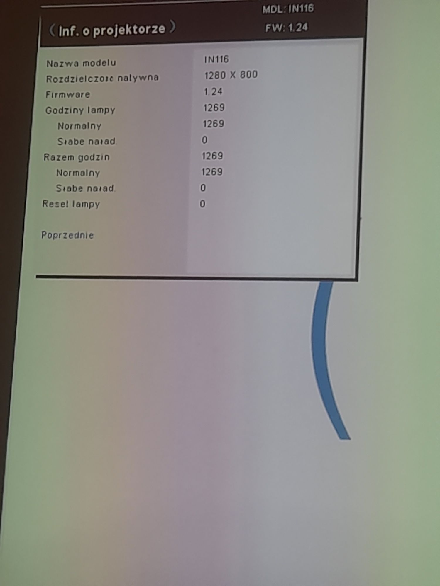 Projektor Infocus IN 116