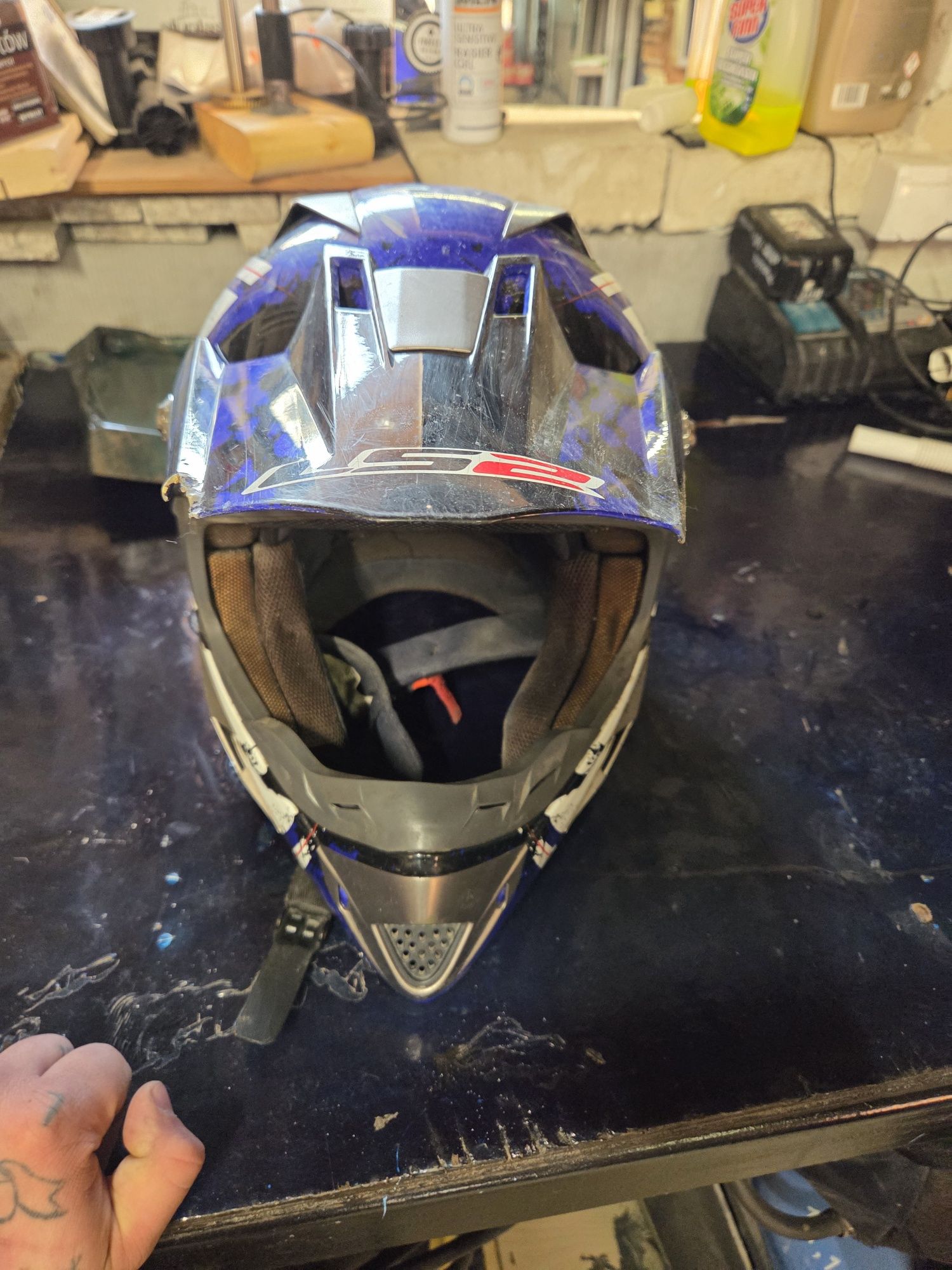 Kask LS2 MX433 QUAKE Rozmiar S enduro gogle SCOTT