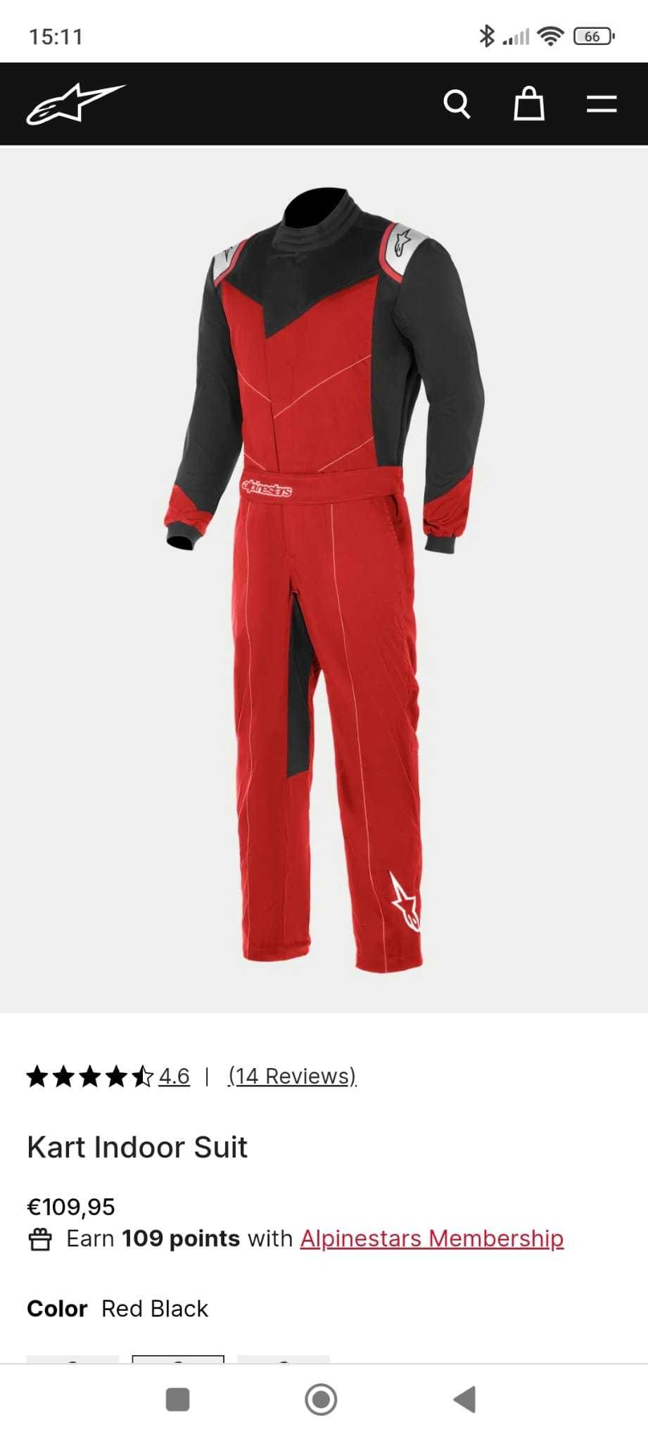 Fato de kart semi novo