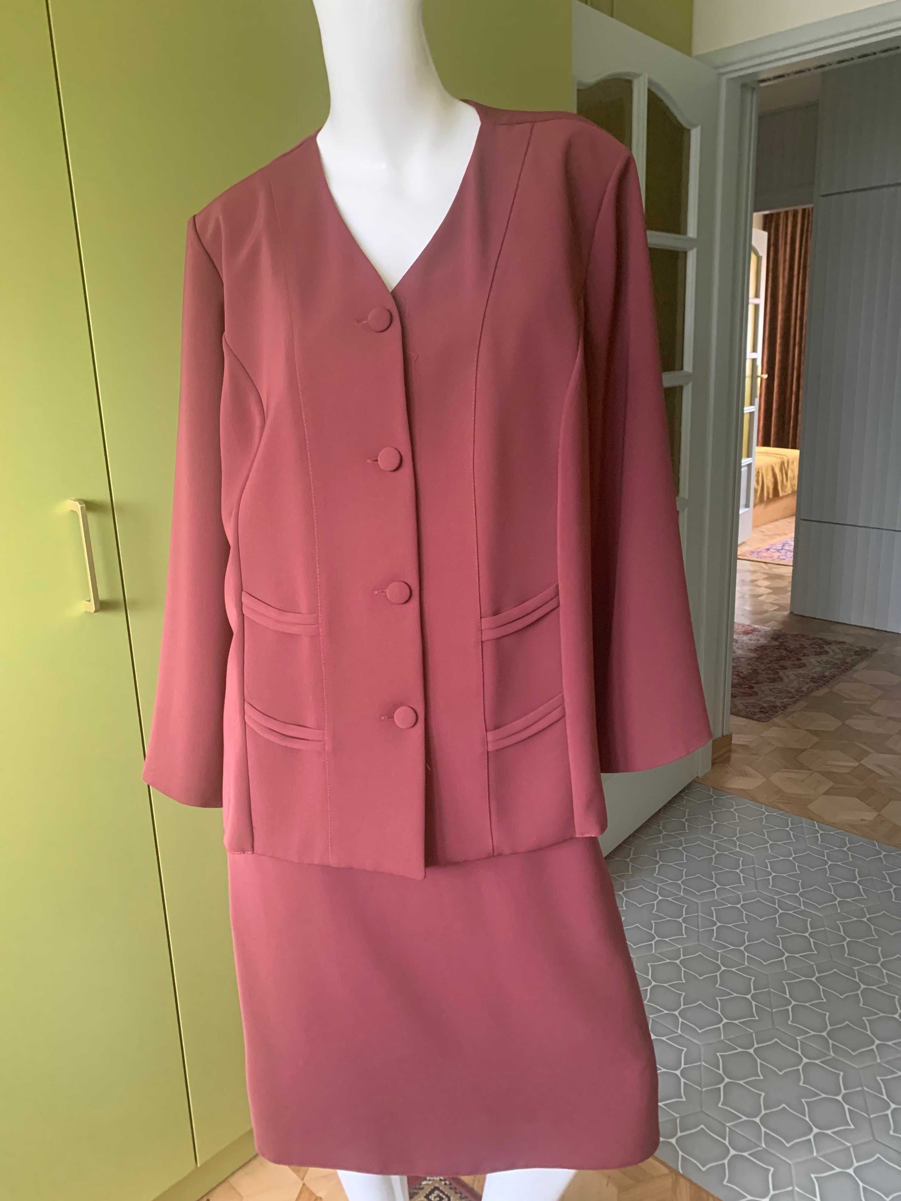 Elegancki kostium garsonka Exclusive długi rękaw roz. 50 5XL