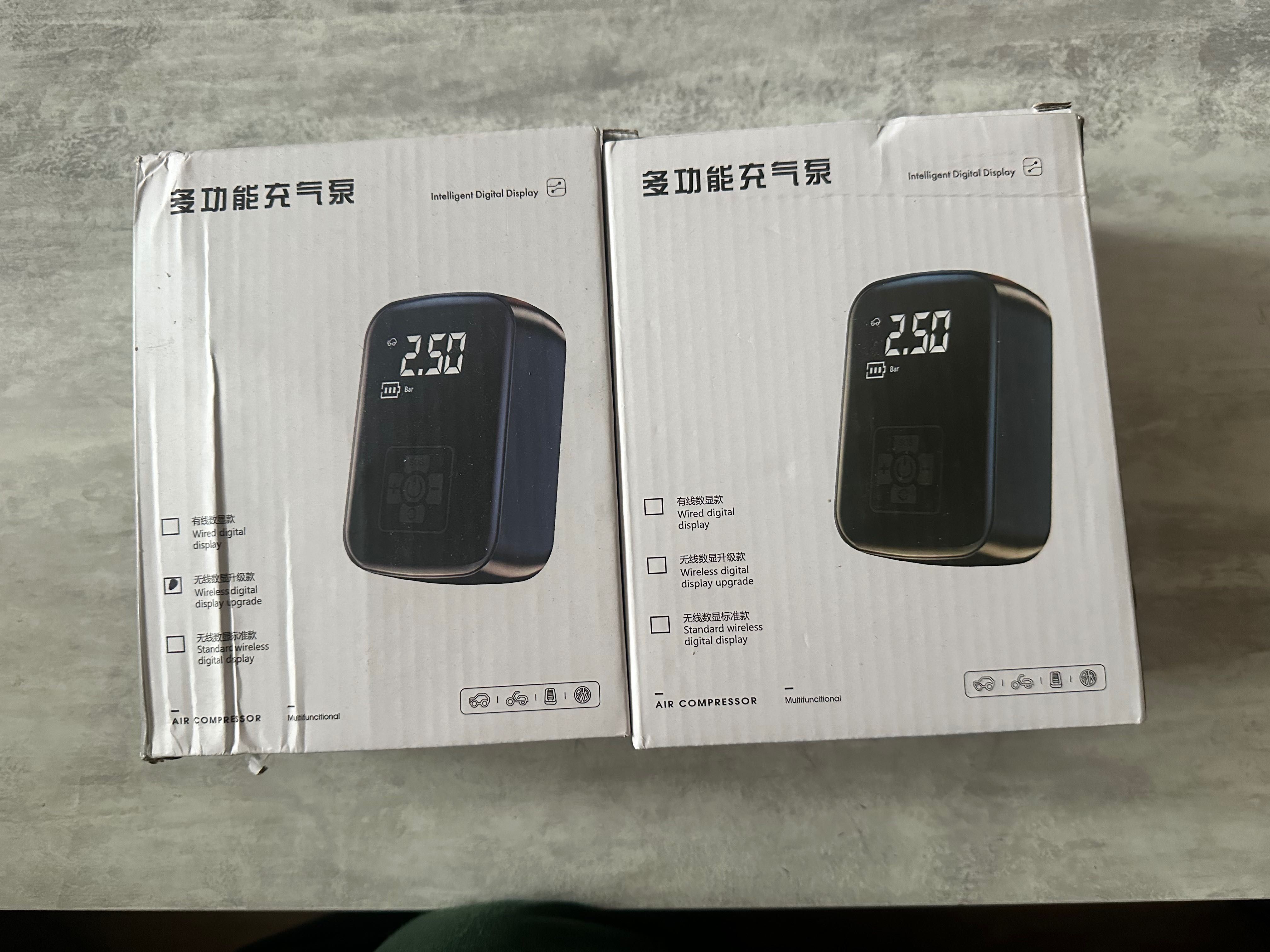 Автоматичний безпровідний компресор 3 в 1 з powerbank
