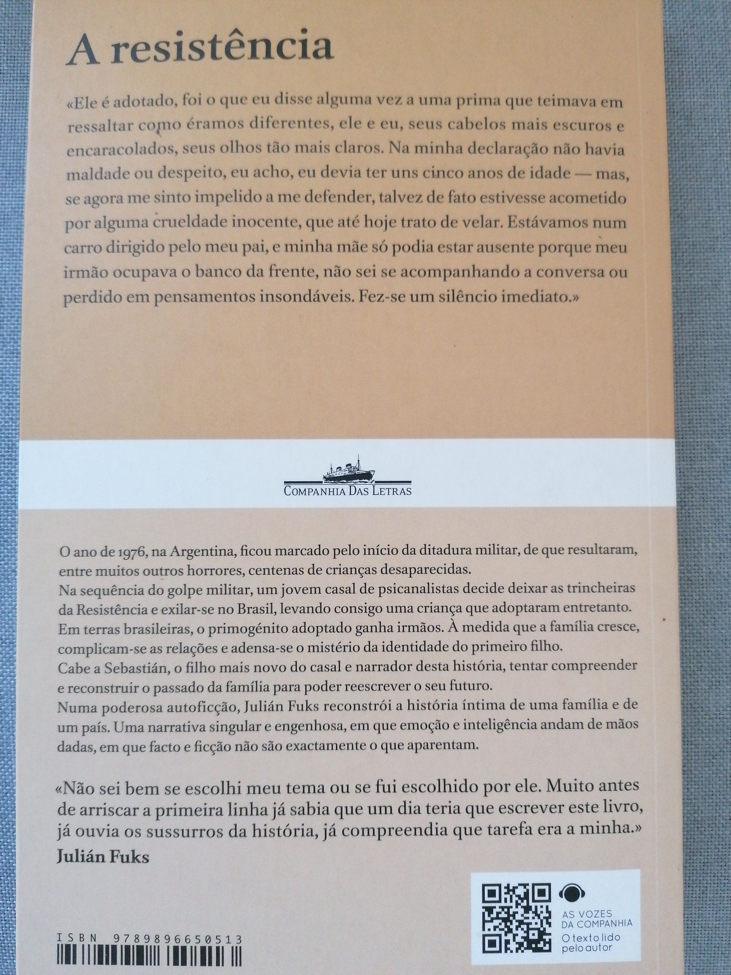 [Env. Incluído] A resistência - Julián Fuks